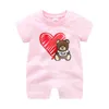 Summer short Newborn Baby Clothes Bear cotton Rompers Kids Baby Girl Jumpsuit Toddler Costume for boys romper Body Suit 3-24 Months