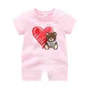 Estate breve Neonato Vestiti Orso Pagliaccetti di cotone Bambini Neonata Tuta Costume da bambino per ragazzi pagliaccetto Body Suit 3-24 mesi