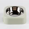 Enkel Pet Cat Dog Bowls Rostfritt Stål Design Valp Foder Basin Schnauzer Teddy Bichon Husdjur Tillbehör