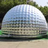 5m W Silver Inflatable Dome Tent Air Igloo Trade Show Camping Marquee Backdrop with Blower for Event Party