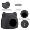 Cane Cat Bed Cave Sacco a pelo Panno di feltro Pet House Nido Cestino per gatti Prodotti con cuscino Tappetino per gatti Forniture per animali 210722