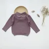 Suéter inferior para niñas, ropa para bebés con solapa para niños pequeños 210515