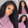 360 Lace Frontal Curly Human Hair Wigs 130% Density Brazilian Deep Wig with Baby hairs for Black Women 18 inch, Natural Color diva1