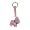 Moda Diamante Claw Corrente Francesa Cão De Luta Keychain Doce Dolesa Dos Desenhos Animados Pingente Criativo Presente High-End