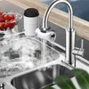 Electric Heating Faucet Instant Sink Faucets Hot-Water Heater with LCD Temperature Display For Home Bathroom Kitchen 2126 V2