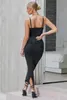 OCSTRADE MAXI Длинное повязное платье по прибытии Черный Bodycon Летние женщины сексуальный клуб вечеринка на день рождения на день рождения 210527