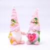 Mothers Day Dwarf Doll Party Supplies Pearl Flower Faceless Dolls Creative Gift Cloth Art Gnome Home Window Decoration w-00749