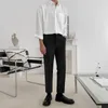 IEFB Men's Trousers Spring Korean Fashion Business Slim Casual Suit Pants Black Ankle-length Pants For Male 9Y5678 210524