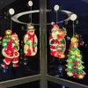 Cordas Chegada LED Decoração de Natal Ventosa Sala de Luz da Janela Layout Colorido Cadeia de suspensão