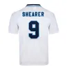 Engelands Retro Jersey 1982 1986 1998 2002 2004 Shearer Beckham Voetbalshirt 1989 1990 Gerrard Scholes Owen 1994 Heskey 1996 Gascoigne Vintage Klassieke Voetbal 96