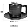 Creative Coffee Cup Matte Set Simple Ceramic With Saucer Household Good Quality And Many Colors Mugs