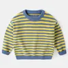 1-8y Children Knitted Sweaters Autumn and Winter Pullovers O-neck Cotton Kids Clothing Causal Boys and Girls Clothes Sweater Y1024