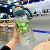 Tritan Water Bottle 1.8L с соломенной холодильной чашкой Флэк BPA Бесплатные спортивные фитнес-футбол для кемпинга Открытый тренажерный зал Портативная кружка 210914