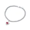 Neues Herz Perlen Frauen Armband TIF Herz Blau Rot Bogenarmband G1115