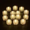 12pcs luci tealight a LED senza fiamma impermeabili candele da tè sommergibili lampada floreale luce per vaso decorazione natalizia festa di nozze