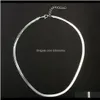 Ожерелье Чокеры подвесные ювелирные украшения доставка 2021 Простые стильные цепи ожерелье змея Sier Gold Color вытянутая цепь для женщин VA