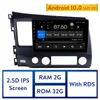 10.1 pouces Android voiture dvd GPS lecteur de Navigation 2DIN Radio pour 2006-2011 Honda Civic Bluetooth AutoStereo