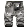 Men's Jeans Summer Denim Shorts Male Men Jean Trendy Jogger Ankle Harem Mens Stretch Pants Ripped Wave Trousers 38 40 42