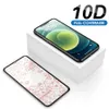 Protecteur d'écran en verre trempé 10D, dureté 9H, couverture complète de colle, Film de protection incurvé pour iPhone 15 14 13 Pro Max 12 Mini 11 XS XR X 8 7 Plus SE