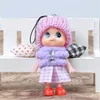 8 CM Clown Mobile Téléphone Pendentif Plaid Jupe Tricoté Chapeau Belle Poupée Mini Filles Ornements Jouets Cadeau Poupées Originalité 0 6yg F2