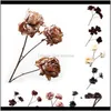 Świąteczne dostawy Garden1pcs / Lot Sztuczny Jedwab Kwiat Bukiet Mini Spadek Peony Panna Młoda Home Wedding Party Decoration Europejskiej Fake Flowers Deco