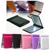 Gratis EPACKET 8 LED Licht Make-up Mirror Desktop Draagbare Compact Verlichte voor Reizen 6 Kleuren in voorraad Batterij Niet inbegrepen