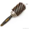 Brosses à cheveux Haute qualité 4 taille coiffeur brosse baril peigne rond avec poils de sanglier céramique ionique friser barbier 20527810517