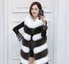 ファッションのファウックスの毛皮のコート布の卸しきれいな偽のジャケットの外装の高級女性冬ベスト211207