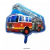 Party Decoration Cartoon Car Balloons Fire Enginner Truck School Bus Train Folie Ballongplan Ambulans Globos Barn Gåvor Bollar Birthday