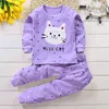 Çocuklar için sonbahar pijama uzun kollu pamuk takım elbise karikatür hayvan giyim bebek pijama set pijama noel 10t 211130