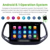 Unité principale dvd de voiture Navigation GPS Lecteur Android pour 2017-Jeep Compass 10.1" USB Mirror Link Bluetooth WIFI Support DVR OBD2 SWC