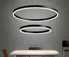 Anillo moderno Led Lámparas de techo Lámparas colgantes para sala de estar Comedor Loft Colgando Accesorios para decoración del hogar Accesorios de iluminación interior