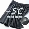 Zomer Mannen Ijs Zijden Casual Broek Ultradunne Sport Sneldrogend Ademend Air-conditioning Grote grootte voor 210716