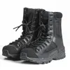 MILITAIRE LEGER BOTES MANNEN ZWART LEDERDE LEDERS Combat Work Shoes Winter Mens enkel Tactische bootman plus maat 2108308791493