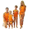 Christmas Família combinando pijamas set halloween adulto criança roupas top and calça xmas sleepwear pj's 210922