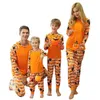 Boże Narodzenie rodziny pasujące piżamy zestaw Halloween dorosłych dzieciak ubrania top i spodnie xmas sleepwear pj's 210922