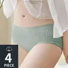 4st underkläder kvinnor bomullstrosor Sexy Brief Lace kalsonger Söt Briefs Girls Ladies Underkläder erotiska Knickers Female 2021