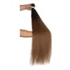 İnsan at kuyruğu moda idol afro kinky düz saç demetleri kaba yaki at kuyruğu uzantıları ombre sarışın 32 inç dokuma1295954