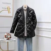 Colorfaith Höst Vinter Kvinnor Jackor Quilted Puffer Parkas Högkvalitativ Varm Drawstring Sweet Oversized Coat CO9850 211013