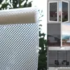 Venster stickers geperforeerde mesh film zelfklevende zwart wit gestippelde eenrichtings privacy glas voor thuiskantoor decor