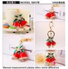 Christmas Diamond Key Chain Party Favor Rhinestone Keychain Pendant Zinc Alloy Charm Santa Bell Hanging Pendants Snowman Holiday Decorations Gift JY0655