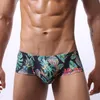 Kalsonger Herrtryckta boxerbyxor Herr Bulge Pouch Badkläder Low Rise Beach Wear Mans Baddräkt Sexiga underkläder Surfshorts