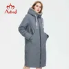 Astrid Women's Winter Parka Длинный повседневный натуральный мех нонка минималистский стиль куртки для женщин пальто плюс размер Parkas AT-10089 211011