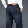 Jeans homme ajusté droit coton Stretch 2022 printemps marque classique broderie affaires décontracté grande taille 28-42,8127