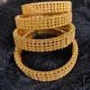 Bangle 4 stks/partij Saudi Arabië Bruiloft Gouden Armbanden Voor Vrouwen Dubai Bruid Gift Ethiopische Armband Afrika Sieraden 24 k charm