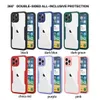 360 Cover Cover Case for 15 14 11 12 13 Pro Max Mini XS XR x 7 8Plus SE2020 Soft Front Protector+Back Shockproof Samsung A02 A21S A03S A22 A52 A72 A12 CASE
