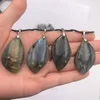 1pc naturale labradorite pietra di luna pietra grezza foglia gioielli ciondolo al chiaro di luna blu