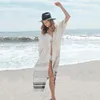 Women's Swimwear White Beach Sarong Woman Clothes Bohemian Loose Plus Size Bathing Suit Cardigan Pareo Women Swimsuits Cover Up Outing Wear