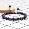 Brins de perles 6MM naturel violet œil de tigre perles Bracelet hématite croix Onyx prière bracelet bijoux Yoga énergie bouddha cadeau pour hommes femmes T