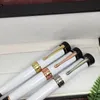 Hediye Klasik İmza Beyaz Kalem Beyaz Metal Hediye Hediye Lüks Roller Top Pens Akıcı Logo ile İyi Hediyeler